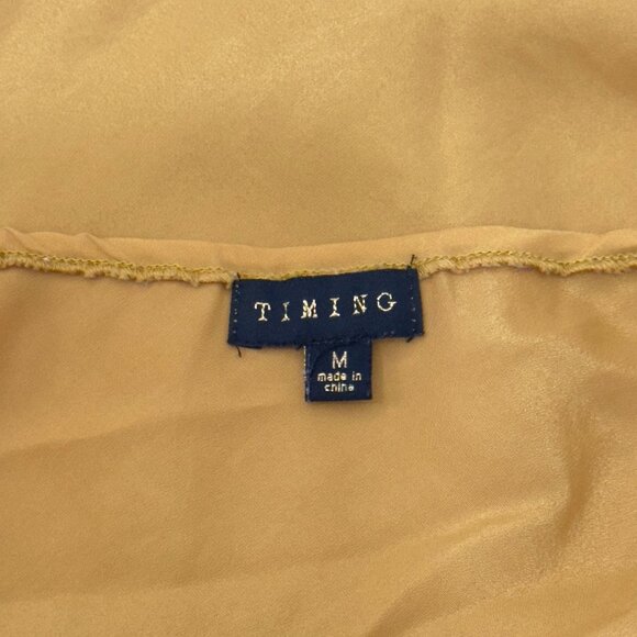 Vintage Timing Y2K Musthard Yellow Ruffle Front Cami Top Women SZ Medium - Picture 3 of 9